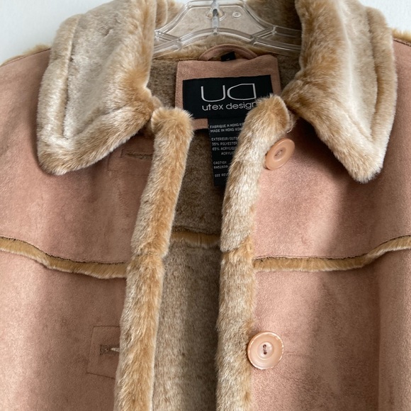 GORGEOUS LADIES UTEX DESIGN FULL-LENGTH FAUX SUEDE COAT SIZE MEDIUM - Picture 3 of 15